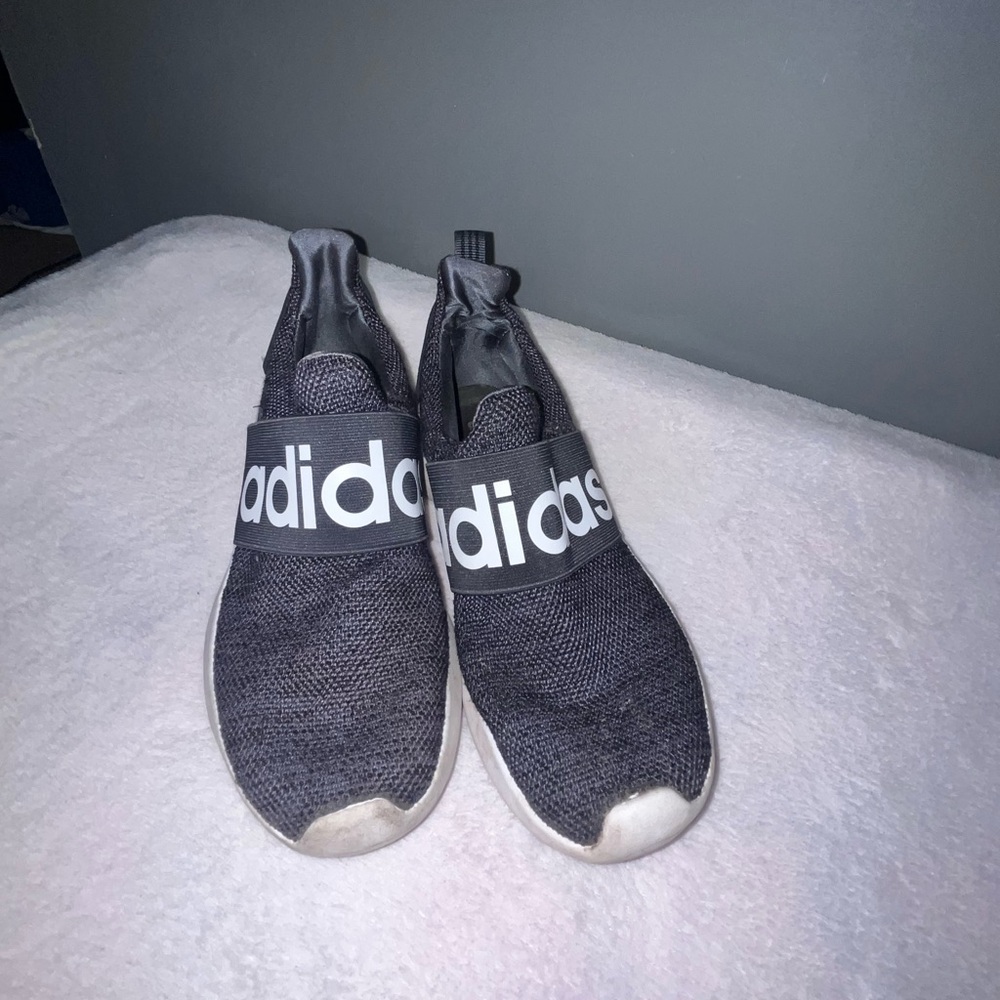 Adidas Black and White Slip-On Sneakers